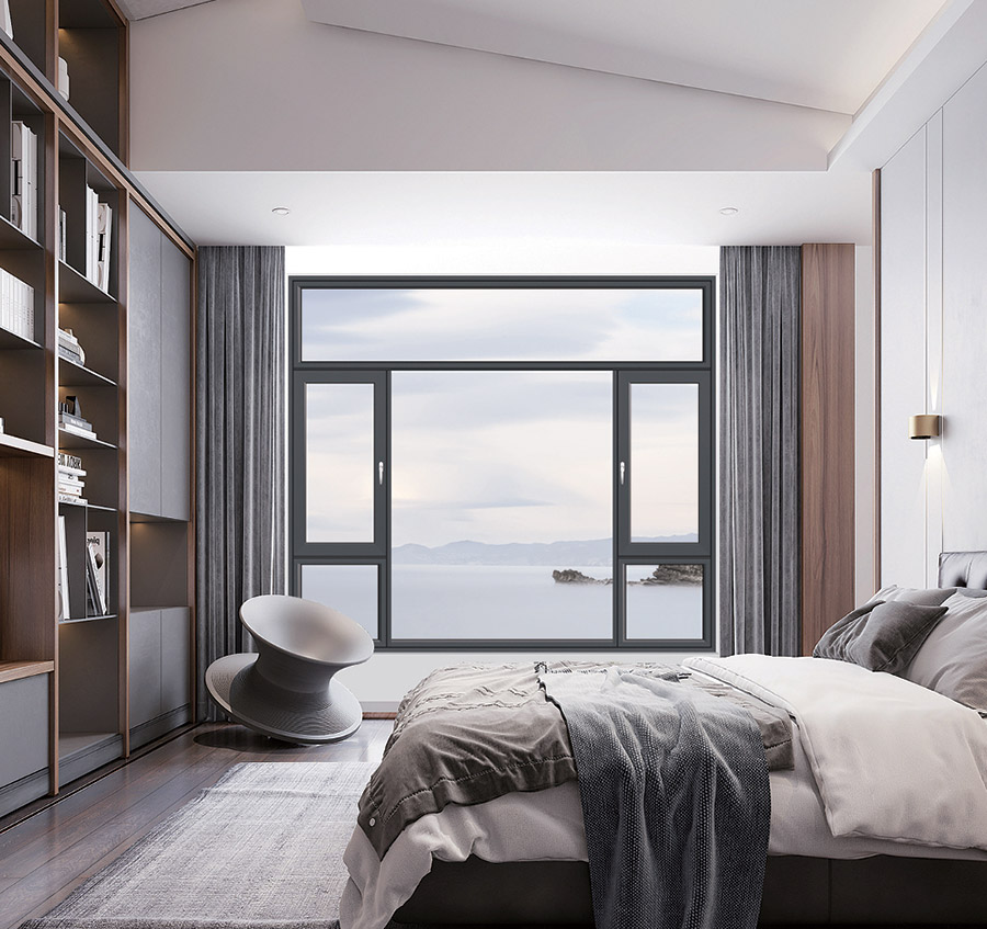 希歐門窗臥室平開窗效果圖